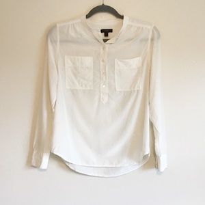 J. Crew Tops - J. Crew Black Label 100% Silk Ivory Popover J. Crew Tops - J. Crew Black Label 100% Silk Ivory Popover